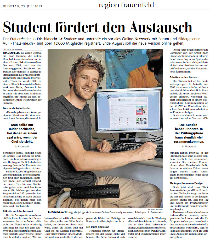 TM in der Thurgauer Zeitung